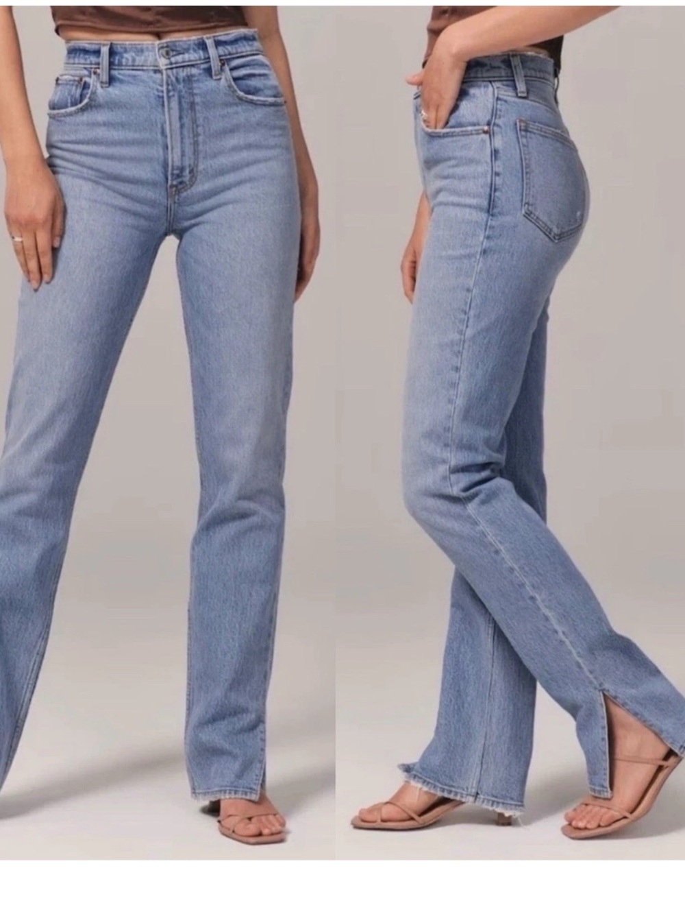 Abercrombie & Fitch The ‘90s Straight Ultra High Rise Jeans Side Slit 28 R